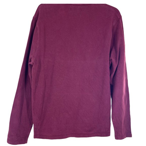 𝅺J CREW MERCANTILE BURGANDY 1/4 ZIP SWEATSHIRT - Picture 1 of 6